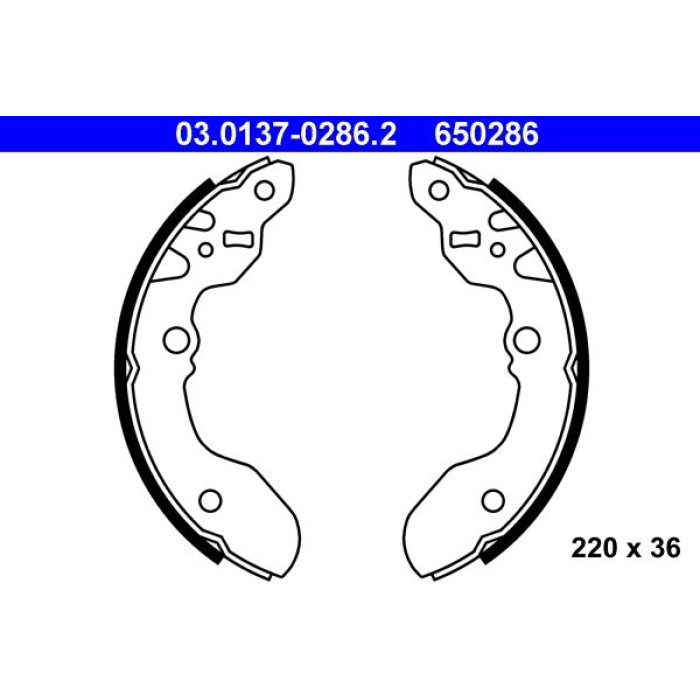 ATE 03.0137-0286.2 Bremsbackensatz