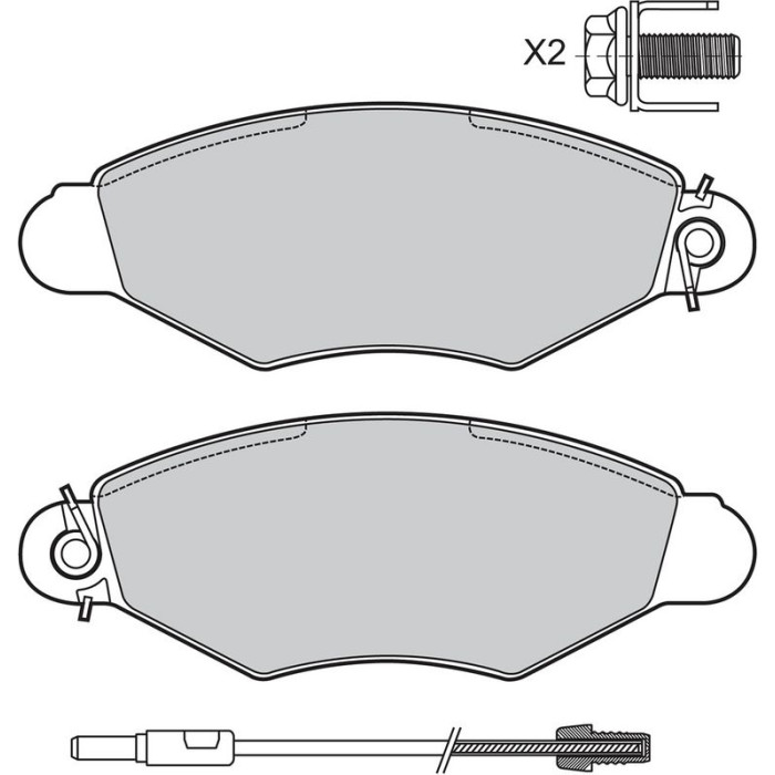 Valeo 598726 Bremsbelagsatz, Scheibenbremse Valeo 598726 Bremsbelagsatz, Scheibenbremse