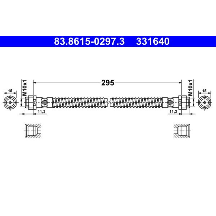ATE 83.8615-0297.3 Bremsschlauch ATE 83.8615-0297.3 Bremsschlauch