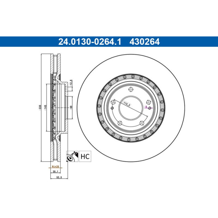 Bremsscheibe 24.0130-0264.1