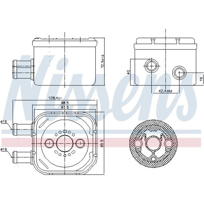 Nissens 90652 Ölkühler, Motoröl FIRST FIT Nissens 90652 Ölkühler, Motoröl FIRST FIT