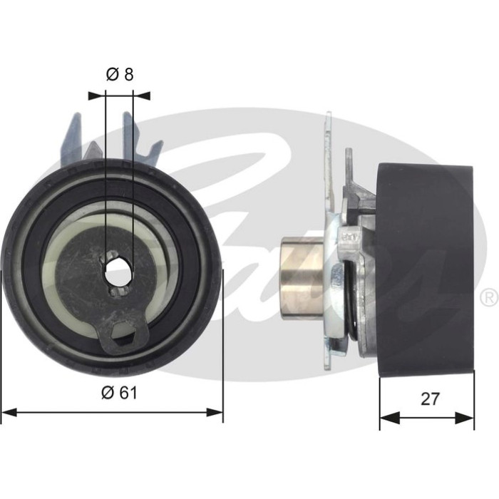 Gates T43090 Spannrolle, Zahnriemen PowerGrip™