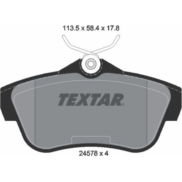 Textar 2457803 Bremsbelagsatz, Scheibenbremse Q+ Textar 2457803 Bremsbelagsatz, Scheibenbremse Q+