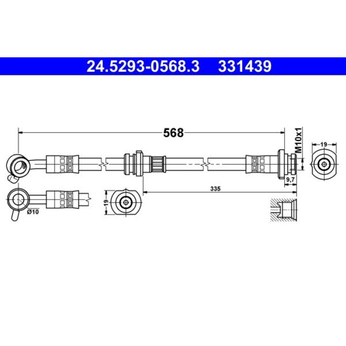 ATE 24.5293-0568.3 Bremsschlauch ATE 24.5293-0568.3 Bremsschlauch