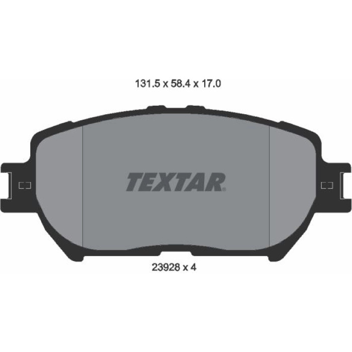 Textar 2392801 Bremsbelagsatz, Scheibenbremse