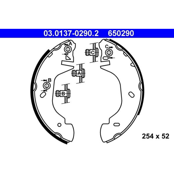ATE 03.0137-0290.2 Bremsbackensatz