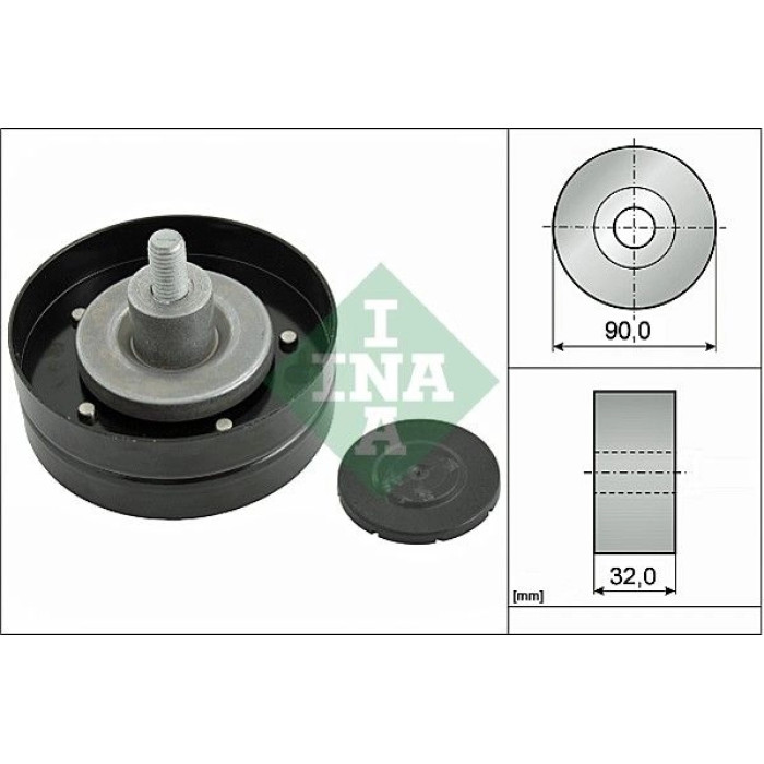 INA 532 0469 10 Umlenkrolle/Führungsrolle, Keilrippenriemen