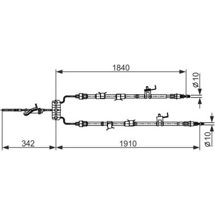 BOSCH 1 987 482 420 Seilzug, Feststellbremse BOSCH 1 987 482 420 Seilzug, Feststellbremse