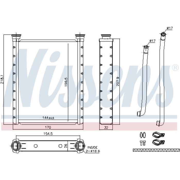 Nissens 707172 Wärmetauscher, Innenraumheizung FIRST FIT Nissens 707172 Wärmetauscher, Innenraumheizung FIRST FIT