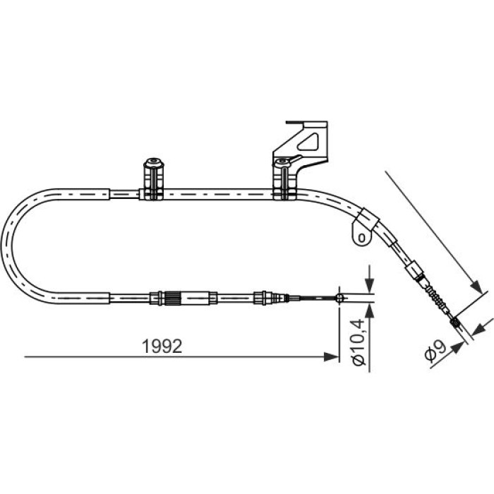 BOSCH 1 987 477 242 Seilzug, Feststellbremse BOSCH 1 987 477 242 Seilzug, Feststellbremse