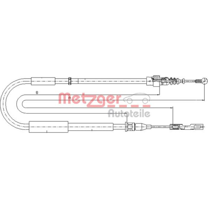 Metzger 10.7514 Seilzug, Feststellbremse Metzger 10.7514 Seilzug, Feststellbremse