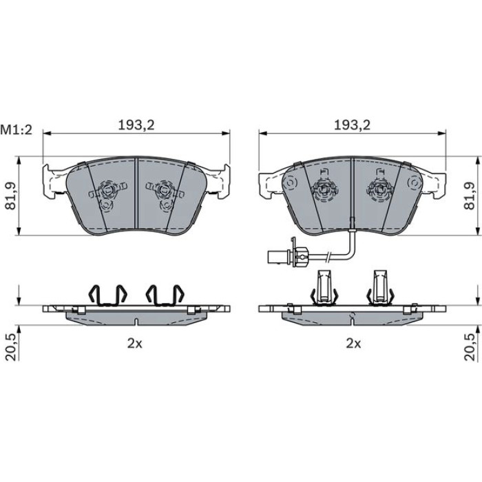 BOSCH 0 986 424 397 Bremsbelagsatz, Scheibenbremse BOSCH 0 986 424 397 Bremsbelagsatz, Scheibenbremse