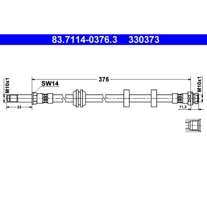 ATE 83.7114-0376.3 Bremsschlauch ATE 83.7114-0376.3 Bremsschlauch