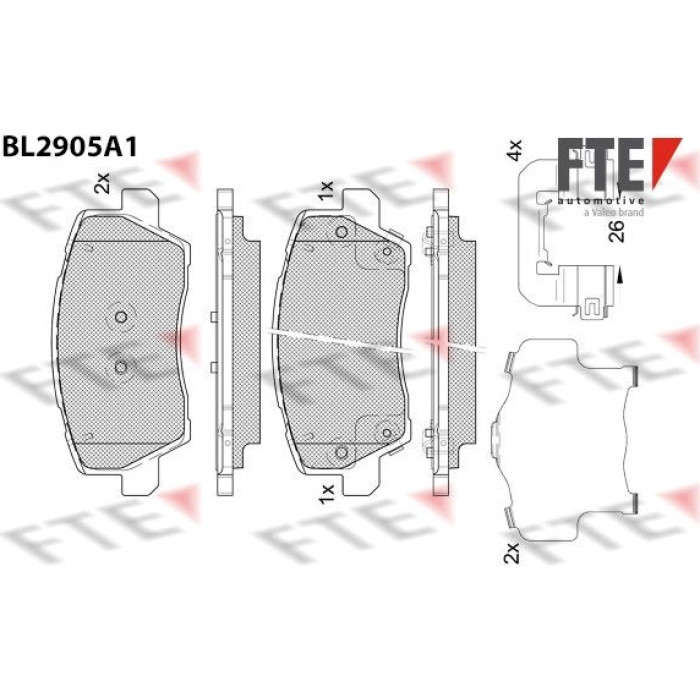FTE 9011147 Bremsbelagsatz, Scheibenbremse FTE 9011147 Bremsbelagsatz, Scheibenbremse