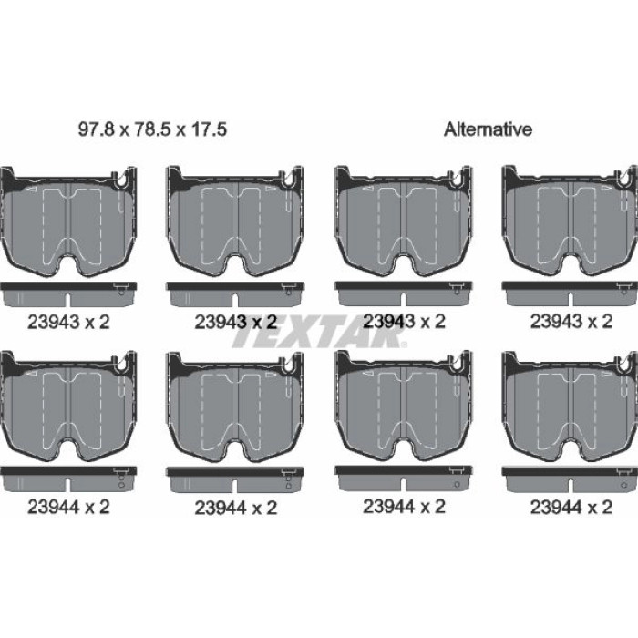 Textar 2394301 Bremsbelagsatz, Scheibenbremse Q+ Textar 2394301 Bremsbelagsatz, Scheibenbremse Q+