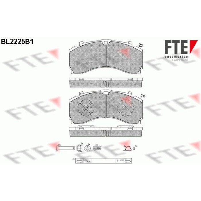 FTE 9500010 Bremsbelagsatz, Scheibenbremse FTE 9500010 Bremsbelagsatz, Scheibenbremse