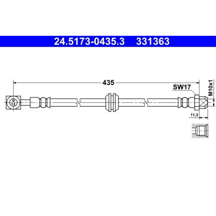 ATE 24.5173-0435.3 Bremsschlauch ATE 24.5173-0435.3 Bremsschlauch