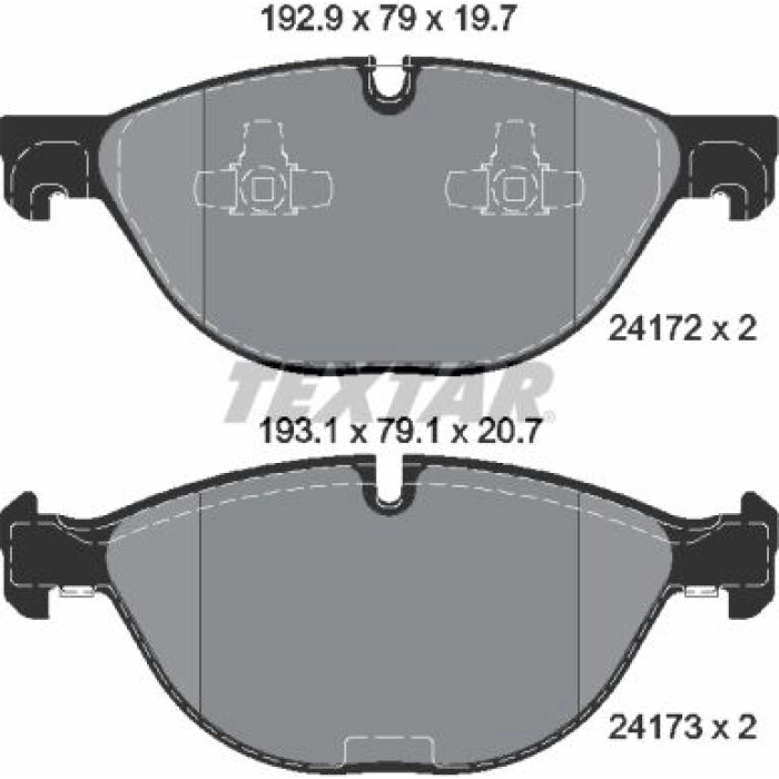 Textar 2417201 Bremsbelagsatz, Scheibenbremse Q+ Textar 2417201 Bremsbelagsatz, Scheibenbremse Q+