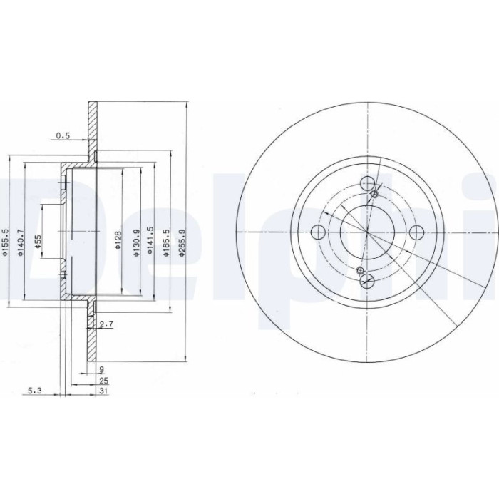 Delphi BG3186 Bremsscheibe