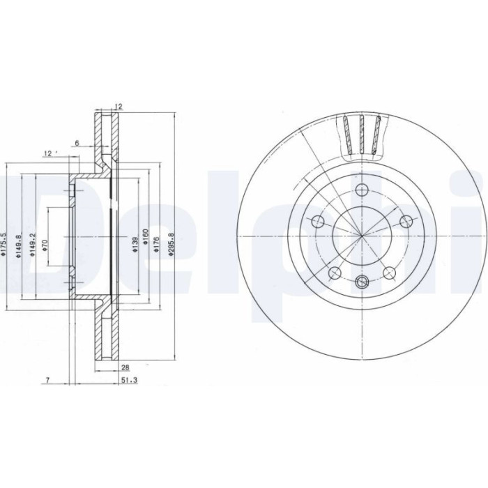 Delphi BG2742 Bremsscheibe Delphi BG2742 Bremsscheibe