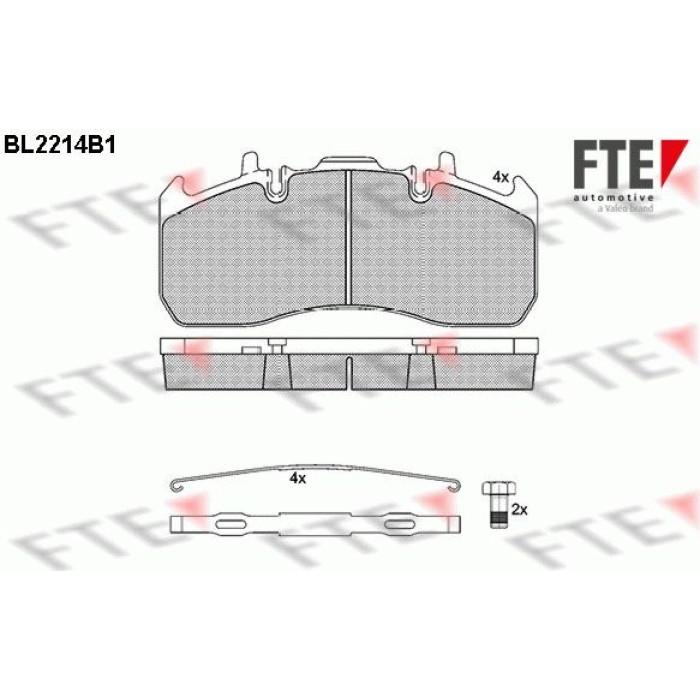 FTE 9500007 Bremsbelagsatz, Scheibenbremse FTE 9500007 Bremsbelagsatz, Scheibenbremse