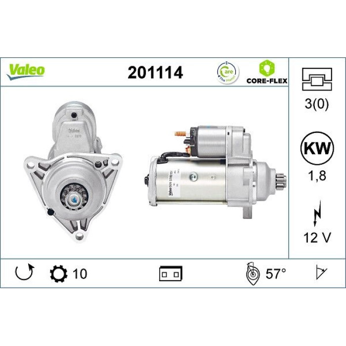 Valeo 201114 Starter CORE-FLEX Valeo 201114 Starter CORE-FLEX