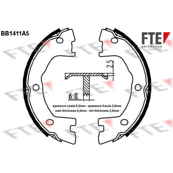 FTE 9100144 Bremsbackensatz, Feststellbremse FTE 9100144 Bremsbackensatz, Feststellbremse