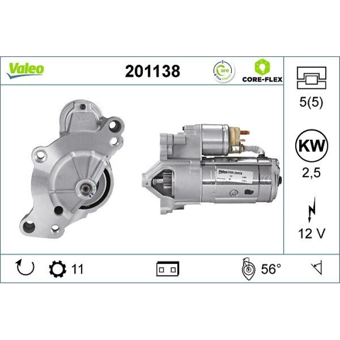 Valeo 201138 Starter CORE-FLEX Valeo 201138 Starter CORE-FLEX