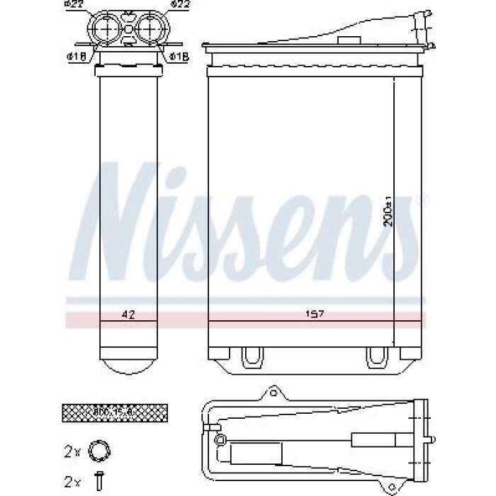 Nissens 72954 Wärmetauscher, Innenraumheizung FIRST FIT Nissens 72954 Wärmetauscher, Innenraumheizung FIRST FIT