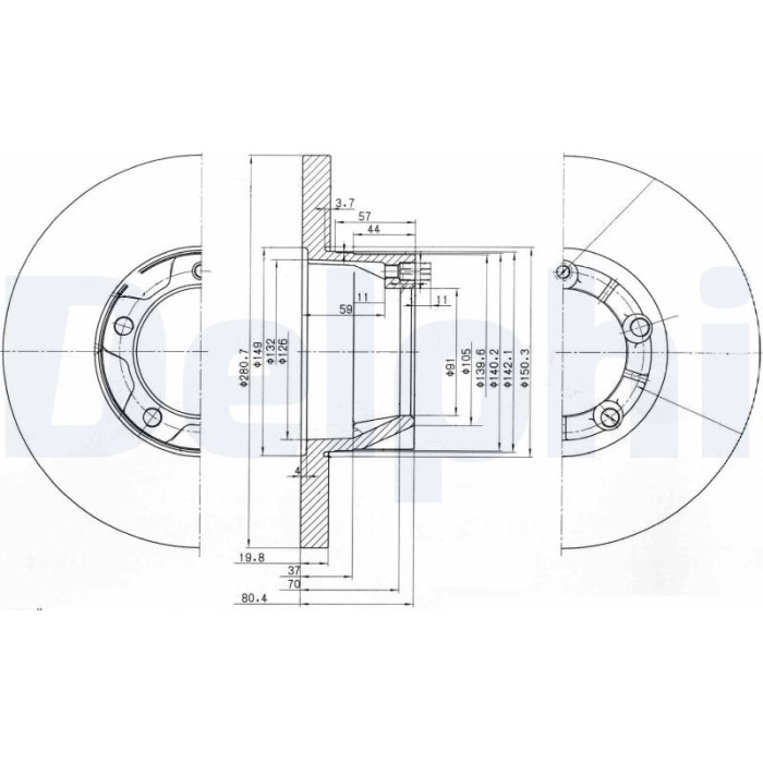 Delphi BG2163 Bremsscheibe