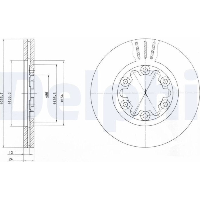 Delphi BG3559 Bremsscheibe Delphi BG3559 Bremsscheibe