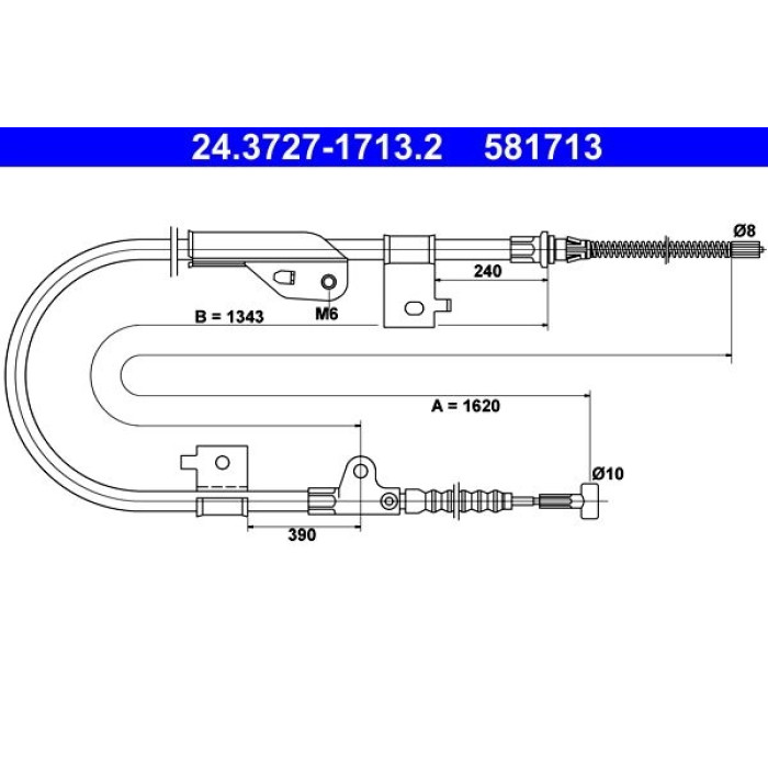 ATE 24.3727-1713.2 Seilzug, Feststellbremse