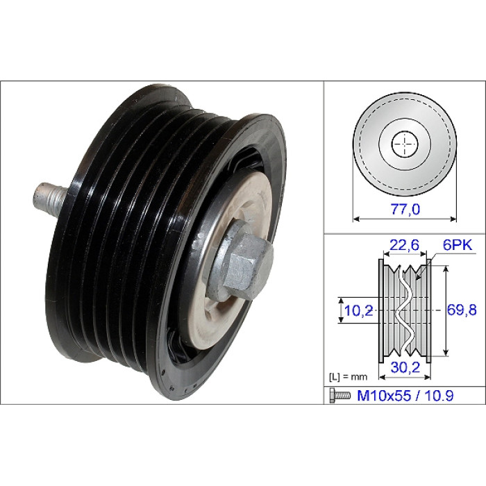 INA 532 0700 10 Umlenkrolle/Führungsrolle, Keilrippenriemen INA 532 0700 10 Umlenkrolle/Führungsrolle, Keilrippenriemen