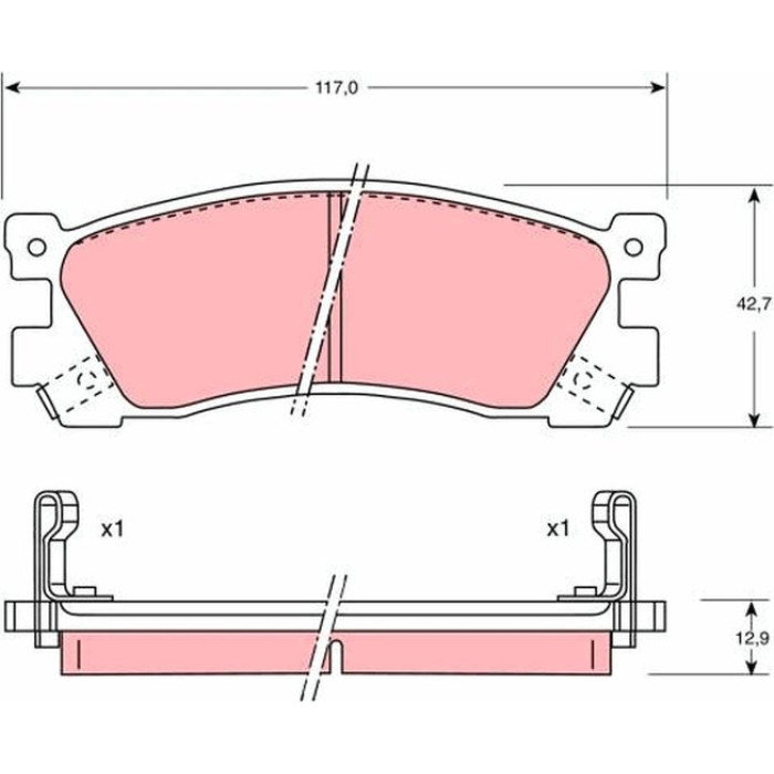 TRW GDB746 Bremsbelagsatz, Scheibenbremse