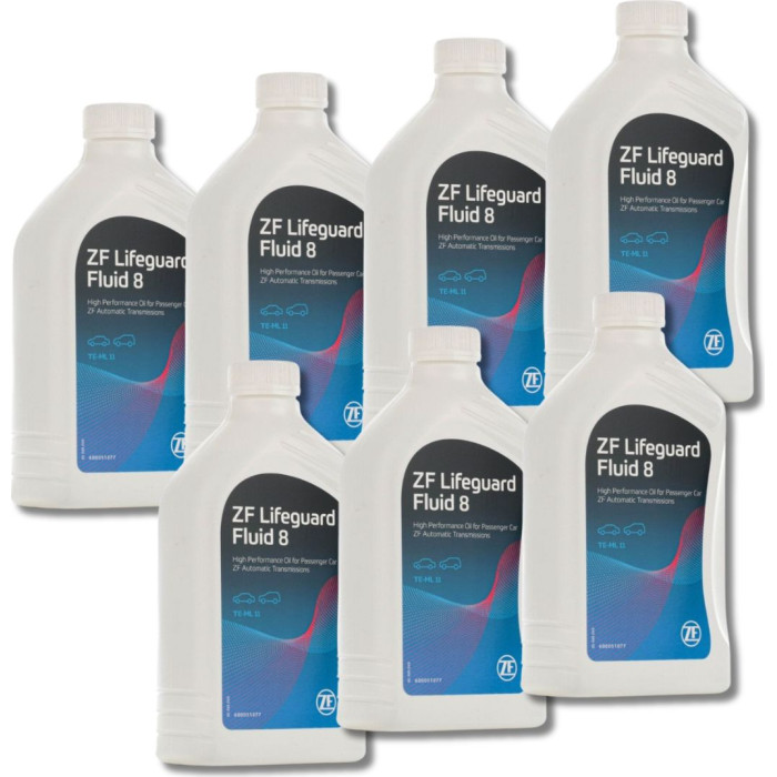 7x ZF GETRIEBE LifeGuardFluid 8 S671.090.312 Automatikgetriebeöl ATF 8HP, 1l, grün (7 Liter) 7x ZF GETRIEBE LifeGuardFluid 8 S671.090.312 Automatikgetriebeöl ATF 8HP, 1l, grün (7 Liter)