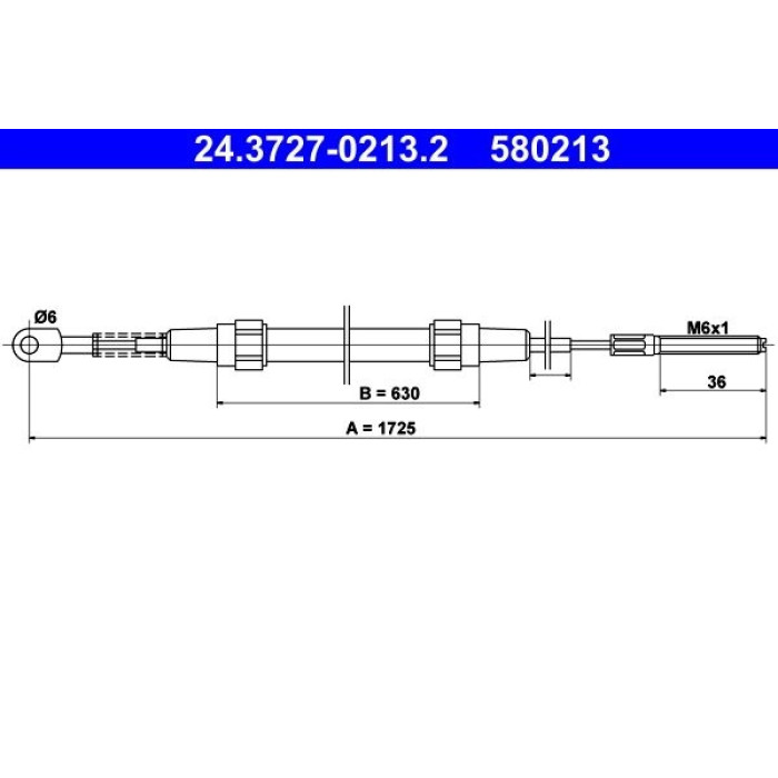 ATE 24.3727-0213.2 Seilzug, Feststellbremse