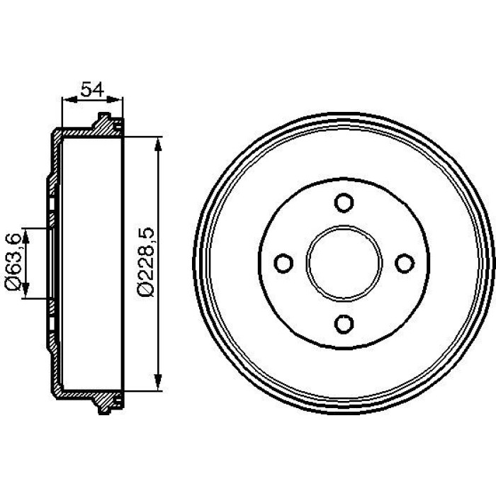BOSCH 0 986 477 051 Bremstrommel BOSCH 0 986 477 051 Bremstrommel