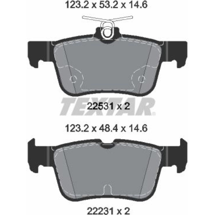 TEXTAR 2253105 Bremsbeläge TEXTAR 2253105 Bremsbeläge