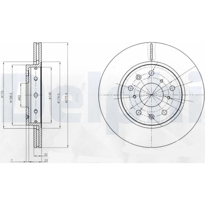 Delphi BG4208 Bremsscheibe Delphi BG4208 Bremsscheibe