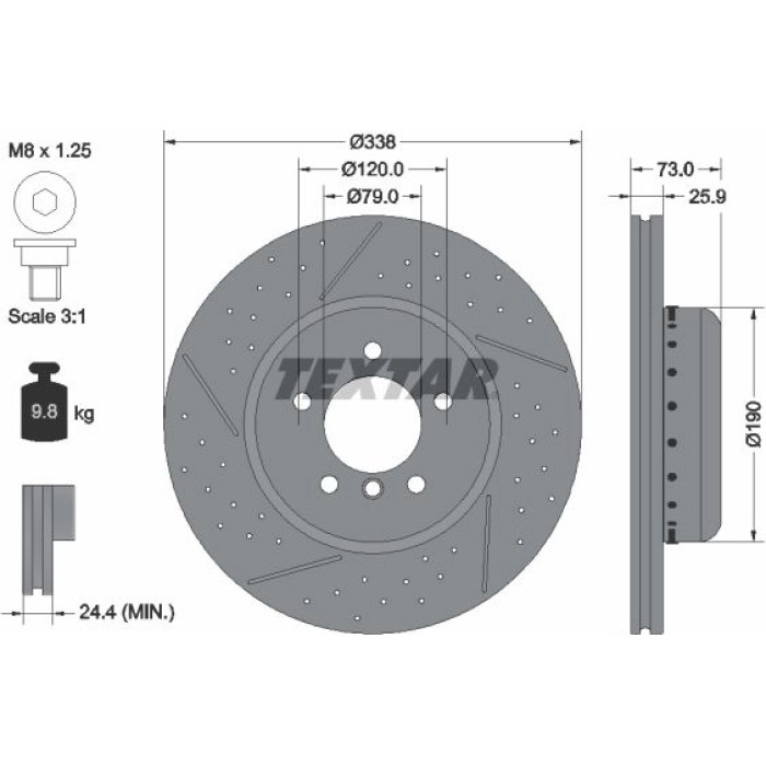 Textar 92266925 Bremsscheibe PRO+ Textar 92266925 Bremsscheibe PRO+