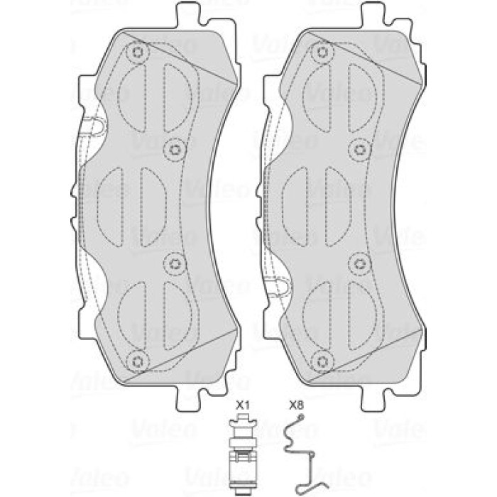 Valeo 601754 Bremsbelagsatz, Scheibenbremse