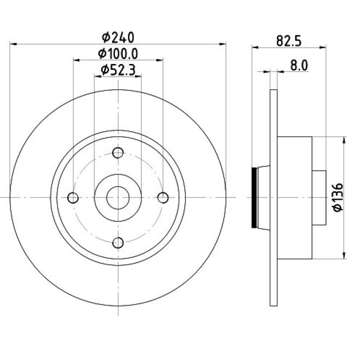Hella 8DD 355 123-241 Bremsscheibe PRO Hella 8DD 355 123-241 Bremsscheibe PRO