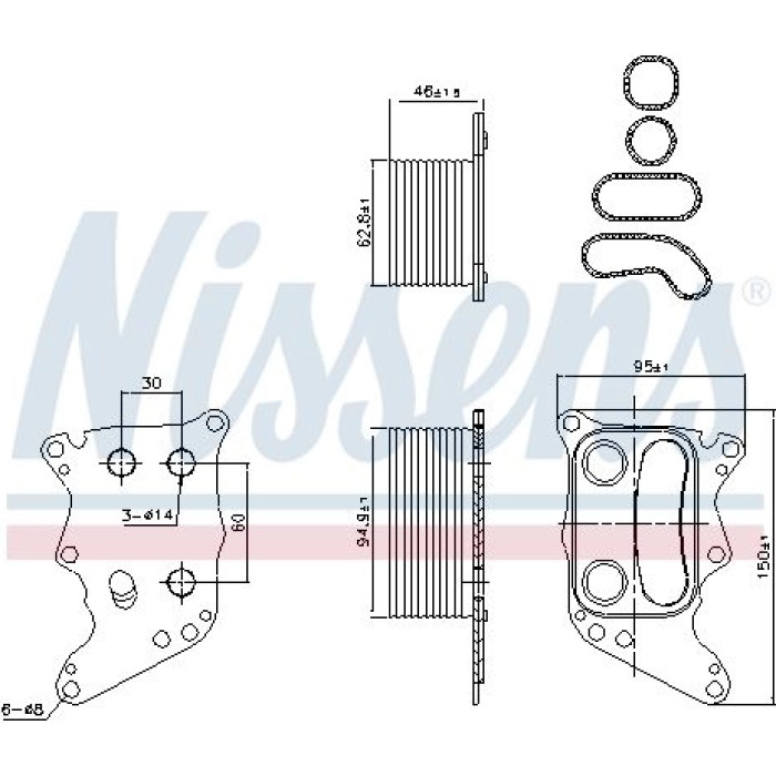 Nissens 90991 Ölkühler, Motoröl FIRST FIT Nissens 90991 Ölkühler, Motoröl FIRST FIT