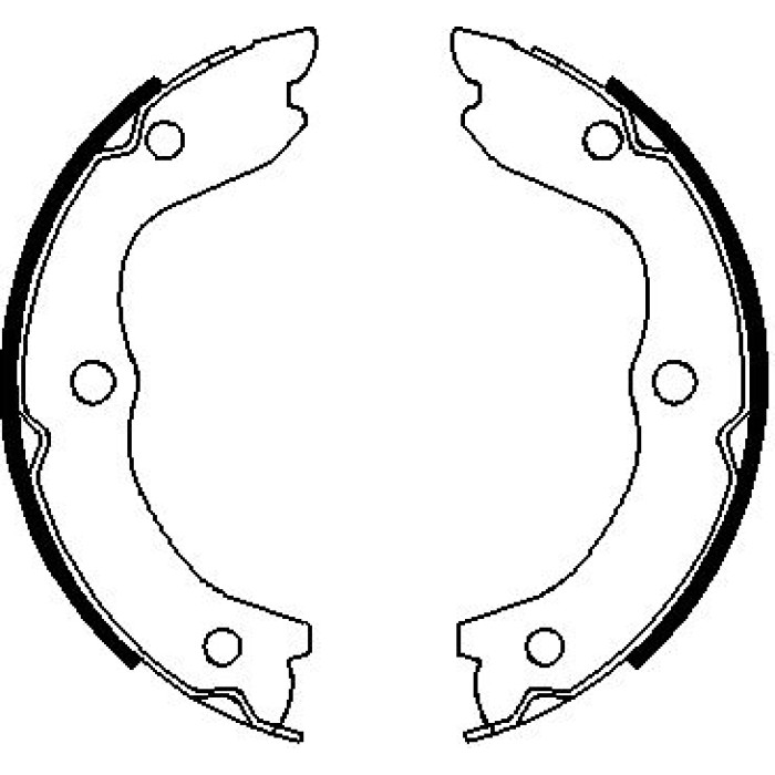 BOSCH 0 986 487 698 Bremsbackensatz, Feststellbremse