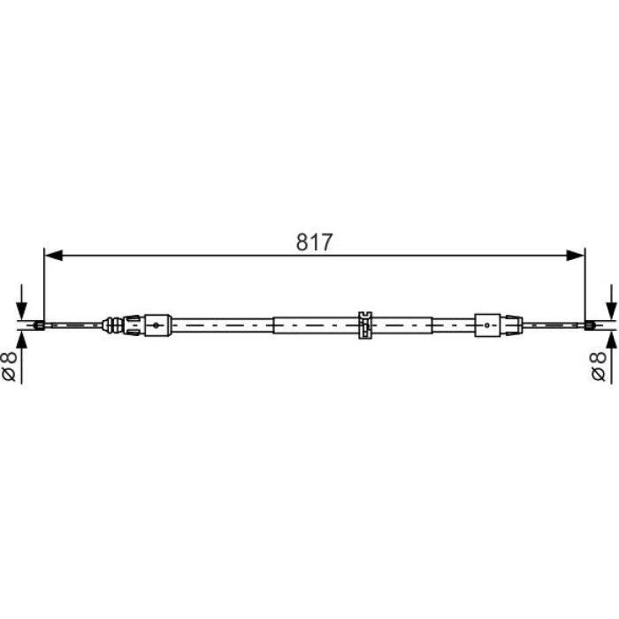 2x BOSCH 1 987 482 024 Seilzug, Feststellbremse 2 x 2x BOSCH 1 987 482 024 Seilzug, Feststellbremse 2 x
