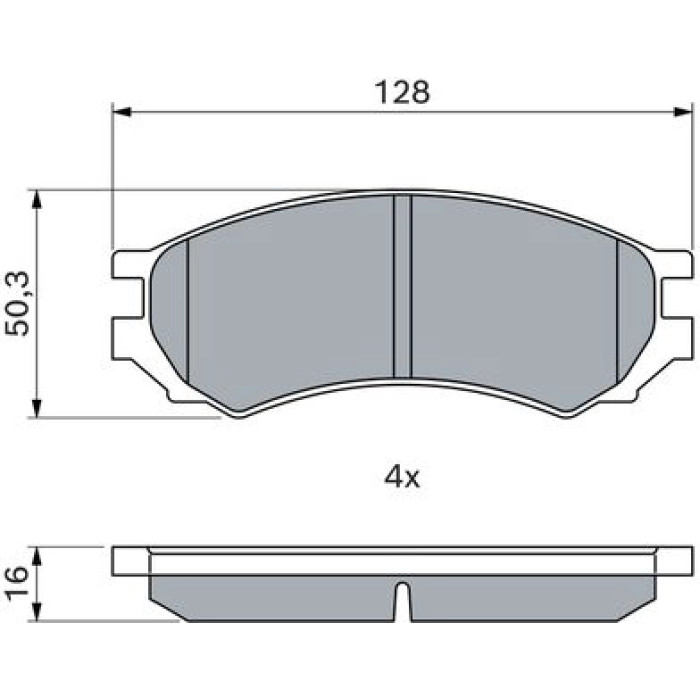 BOSCH 0 986 460 981 Bremsbelagsatz, Scheibenbremse BOSCH 0 986 460 981 Bremsbelagsatz, Scheibenbremse