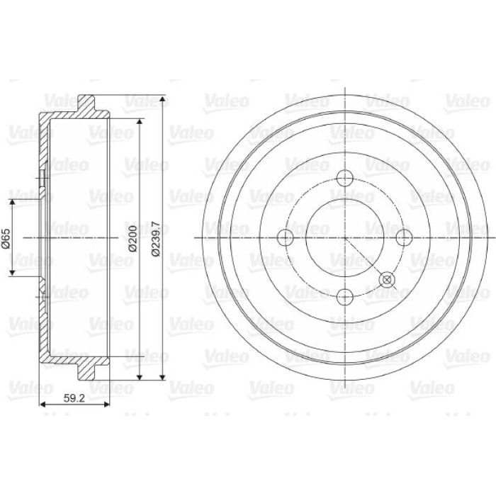 Valeo 237096 Bremstrommel