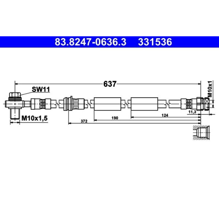 ATE 83.8247-0636.3 Bremsschlauch ATE 83.8247-0636.3 Bremsschlauch
