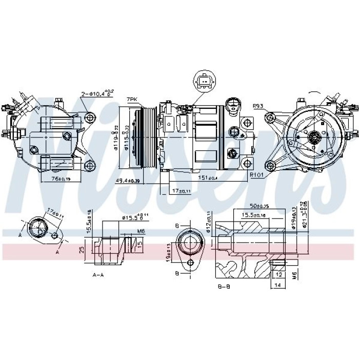Nissens 890226 Kompressor, Klimaanlage FIRST FIT
