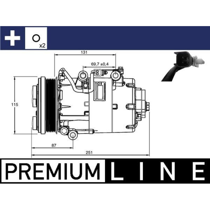 Mahle ACP 868 000P Kompressor, Klimaanlage BEHR Premium Line Mahle ACP 868 000P Kompressor, Klimaanlage BEHR Premium Line